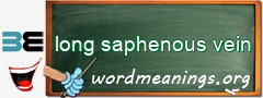 WordMeaning blackboard for long saphenous vein